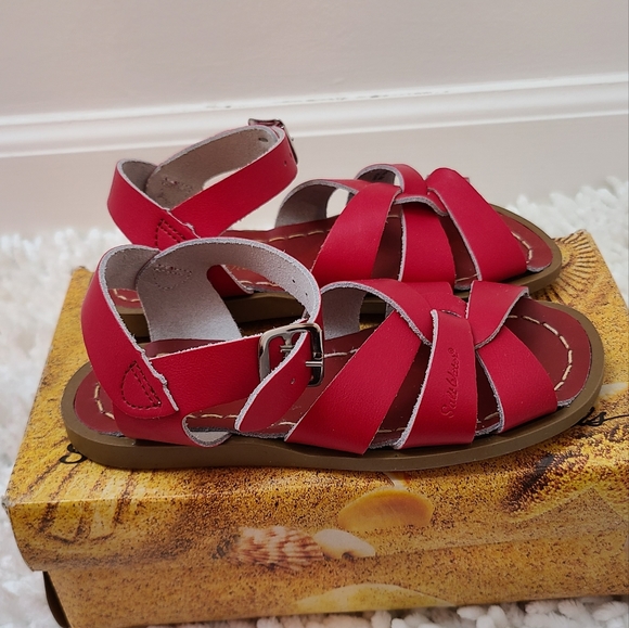NIB Sun-San Salt Water Red Salt Water Toddler Sandals - Picture 6 of 9
